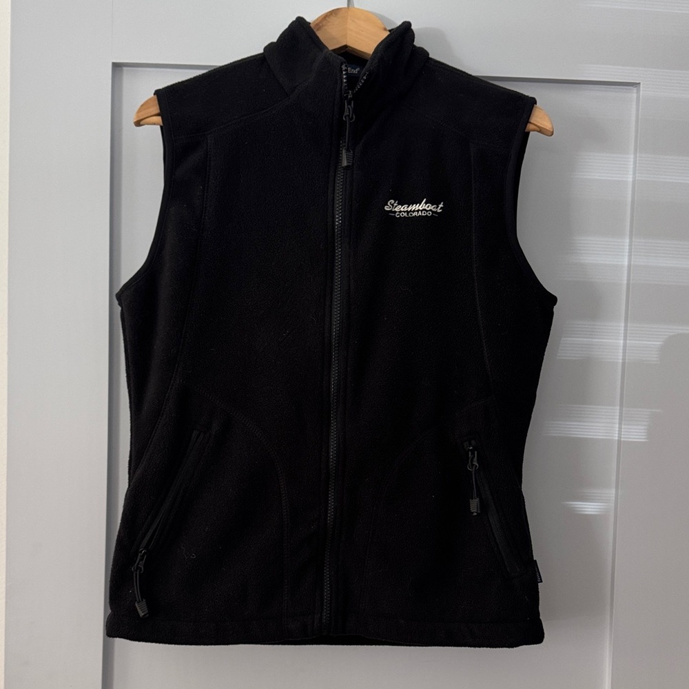 Women's Black Fleece Vest